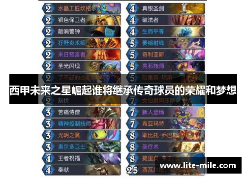 西甲未来之星崛起谁将继承传奇球员的荣耀和梦想